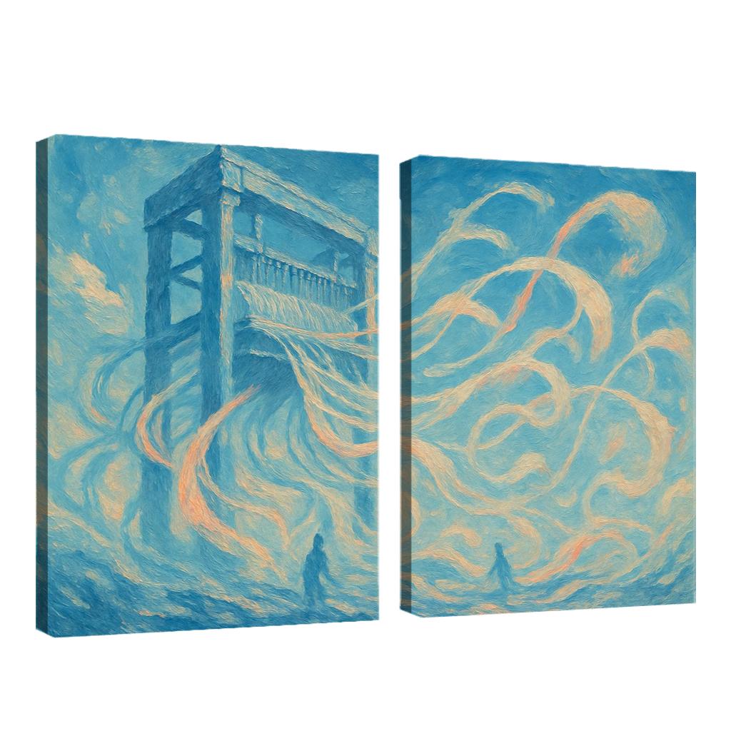 Cerulean Loom Of Becoming modern paintings frame