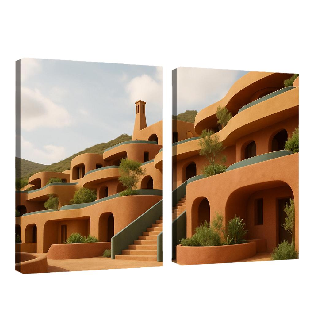 Terracotta Wave Habitat decor