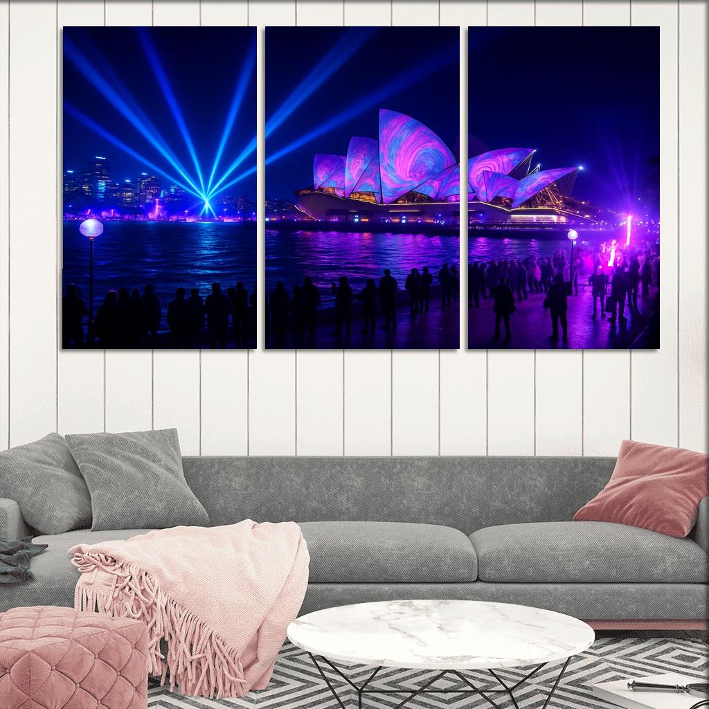 Vivid Sydney Light Festival Australia framed paintings