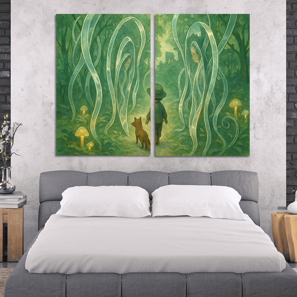 Mirrorvine Labyrinth abstract paintings frame