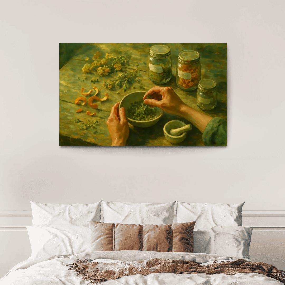 Seasonal Foraged Tea Blending decor