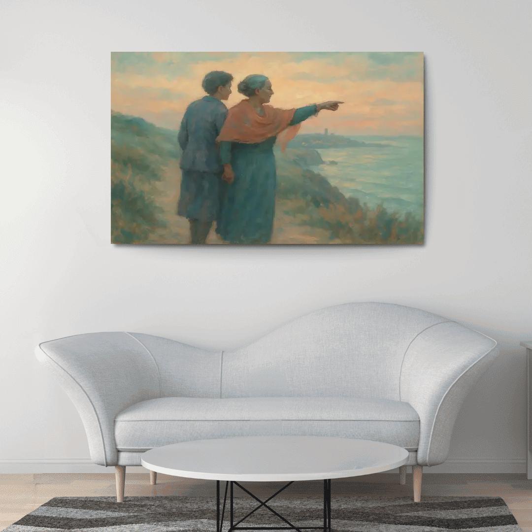 The Quiet Compass custom paintings frame