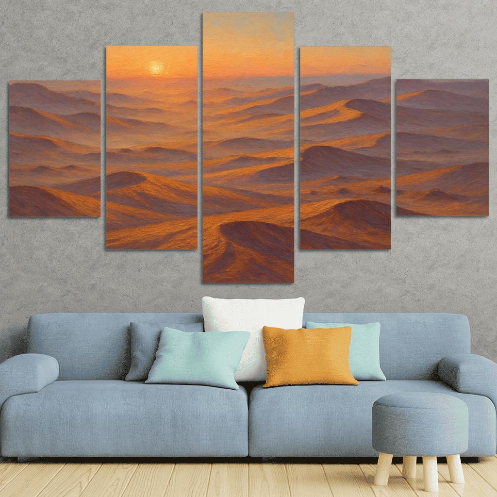 Amber Dune Fields At Dawn art trends