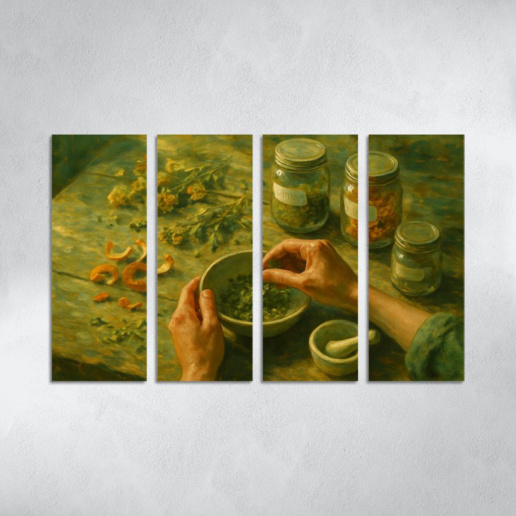 Seasonal Foraged Tea Blending decor