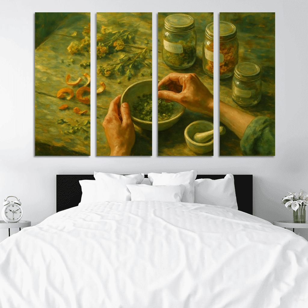 Seasonal Foraged Tea Blending decor