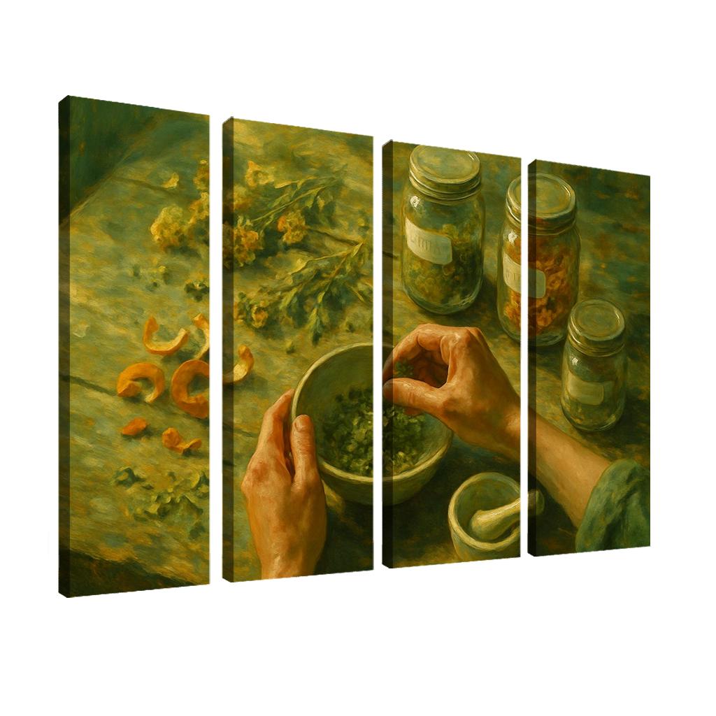 Seasonal Foraged Tea Blending decor