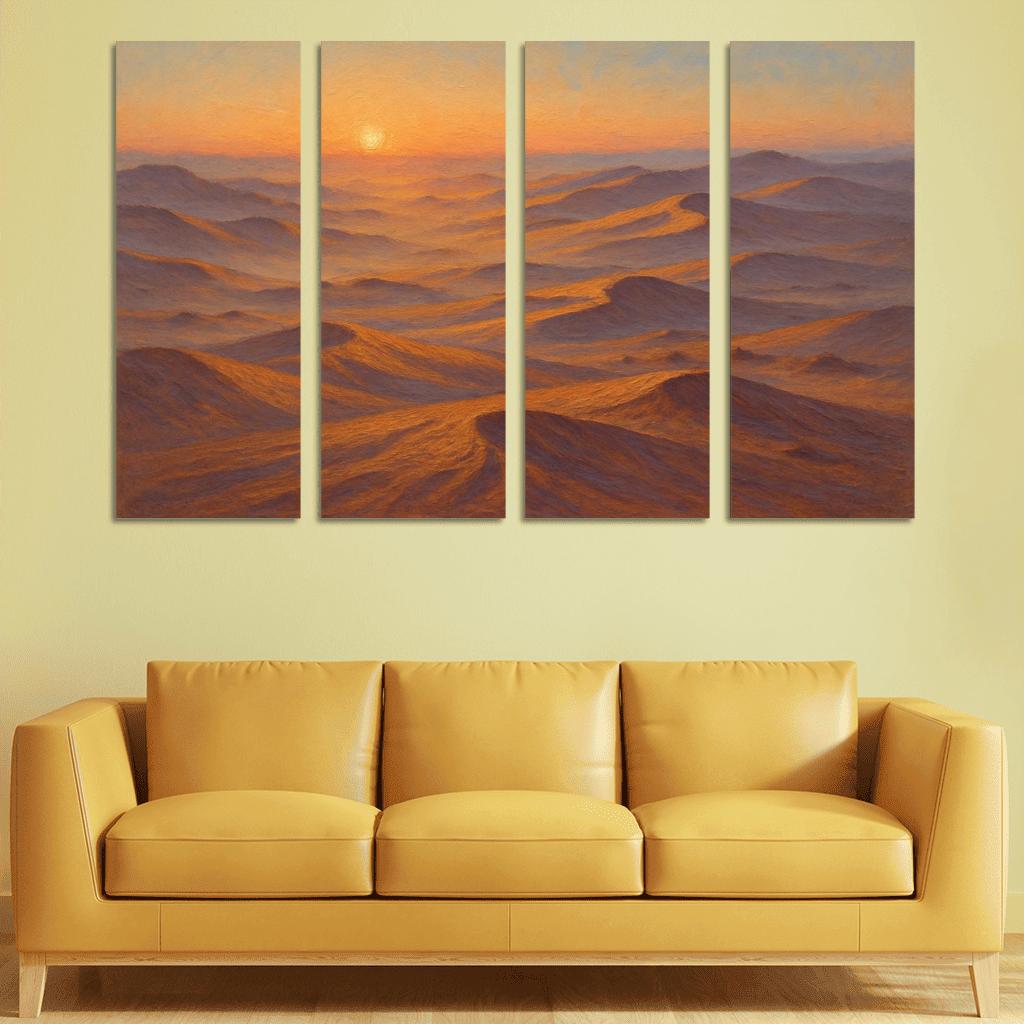 Amber Dune Fields At Dawn art trends