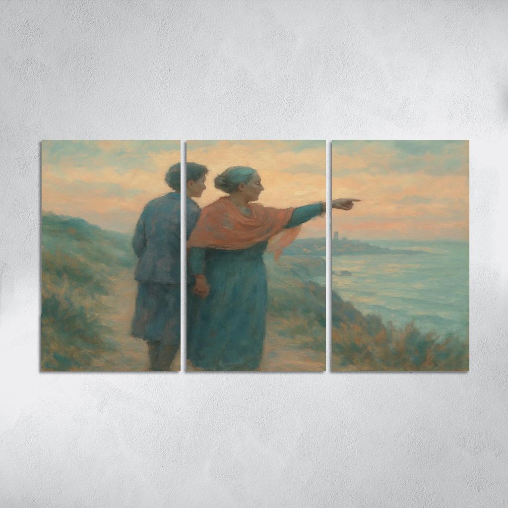 The Quiet Compass custom paintings frame