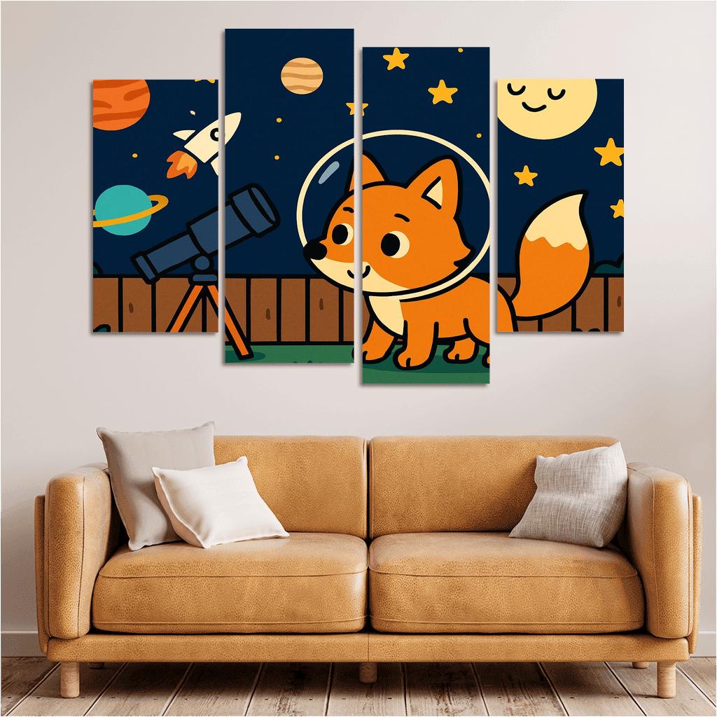 Starlight Explorer Fox canvas paintings frame