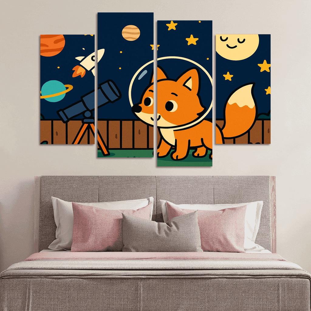 Starlight Explorer Fox canvas paintings frame