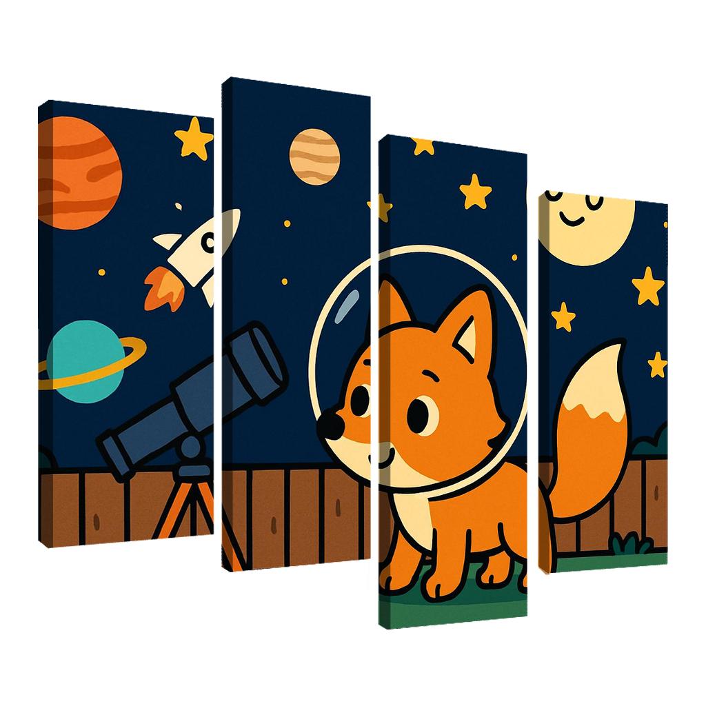 Starlight Explorer Fox canvas paintings frame