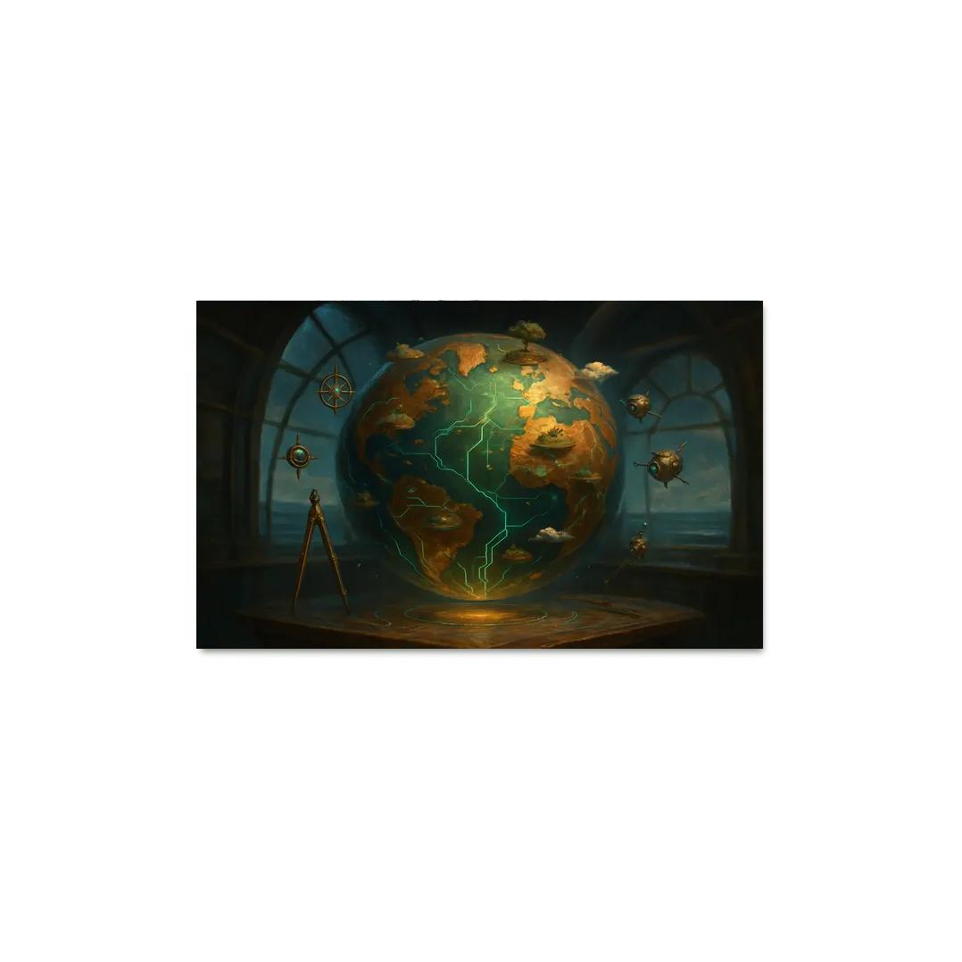 Ferrosphere Atlas abstract paintings frame