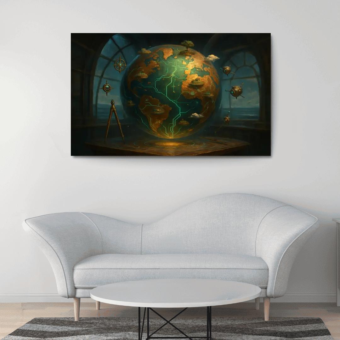 Ferrosphere Atlas abstract paintings frame