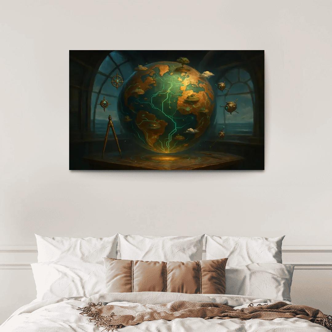 Ferrosphere Atlas abstract paintings frame