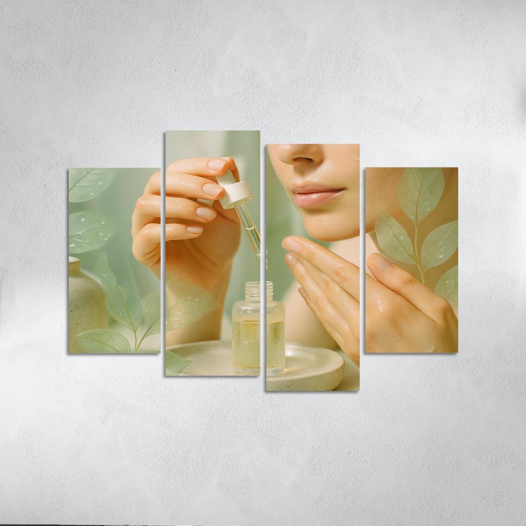 Luminous Botanical Skin Ritual canvas paintings frame