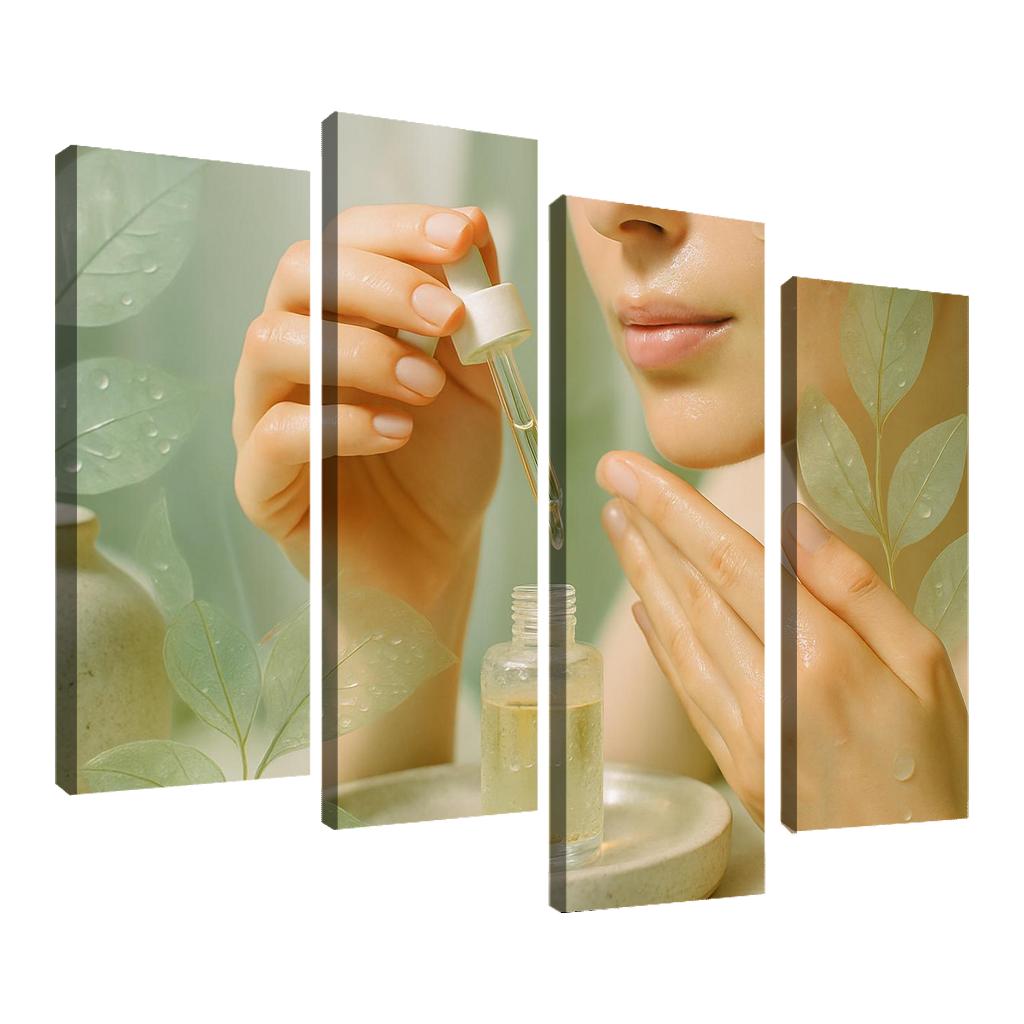 Luminous Botanical Skin Ritual canvas paintings frame