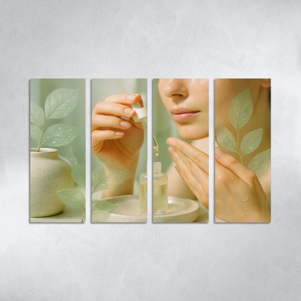 Luminous Botanical Skin Ritual canvas paintings frame