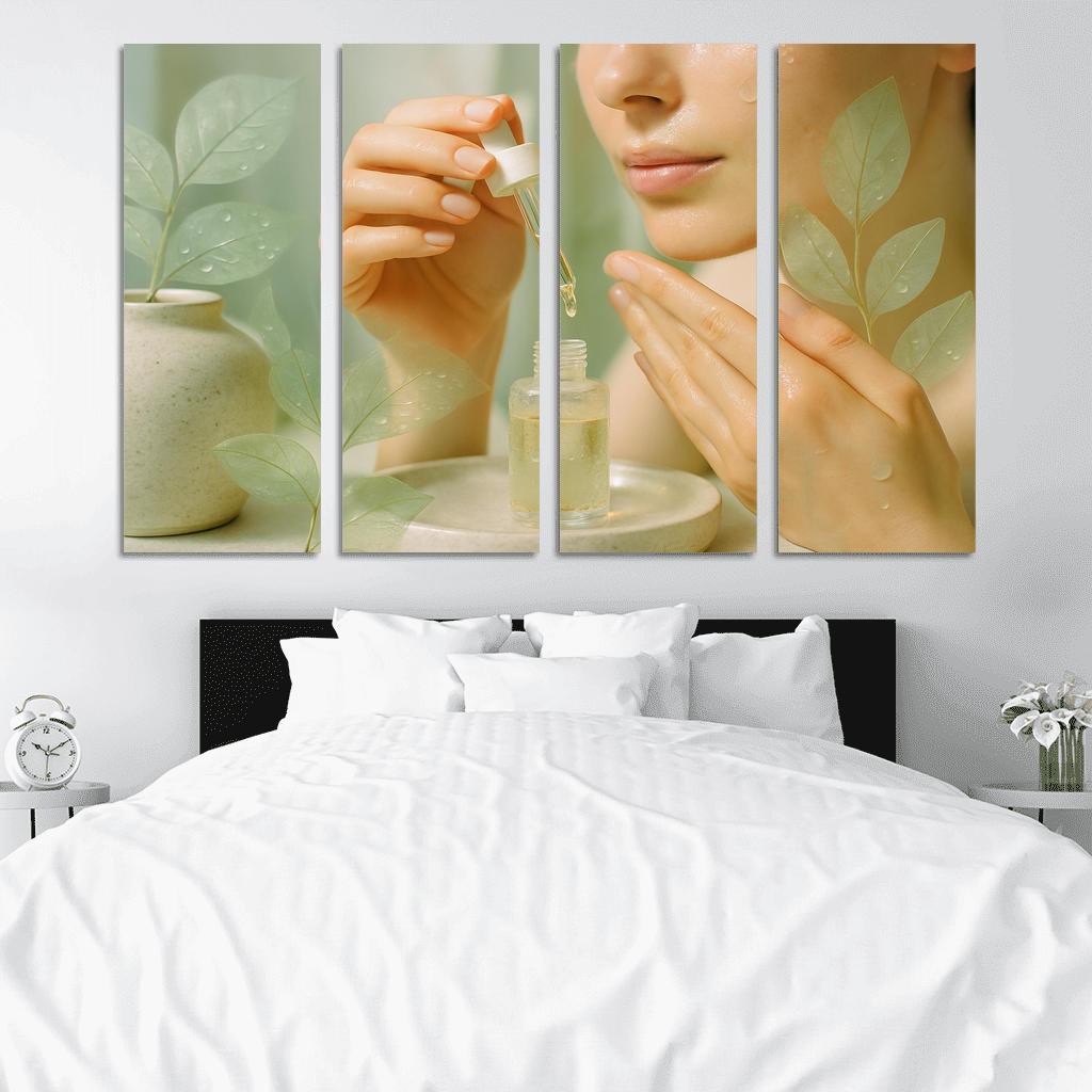 Luminous Botanical Skin Ritual canvas paintings frame