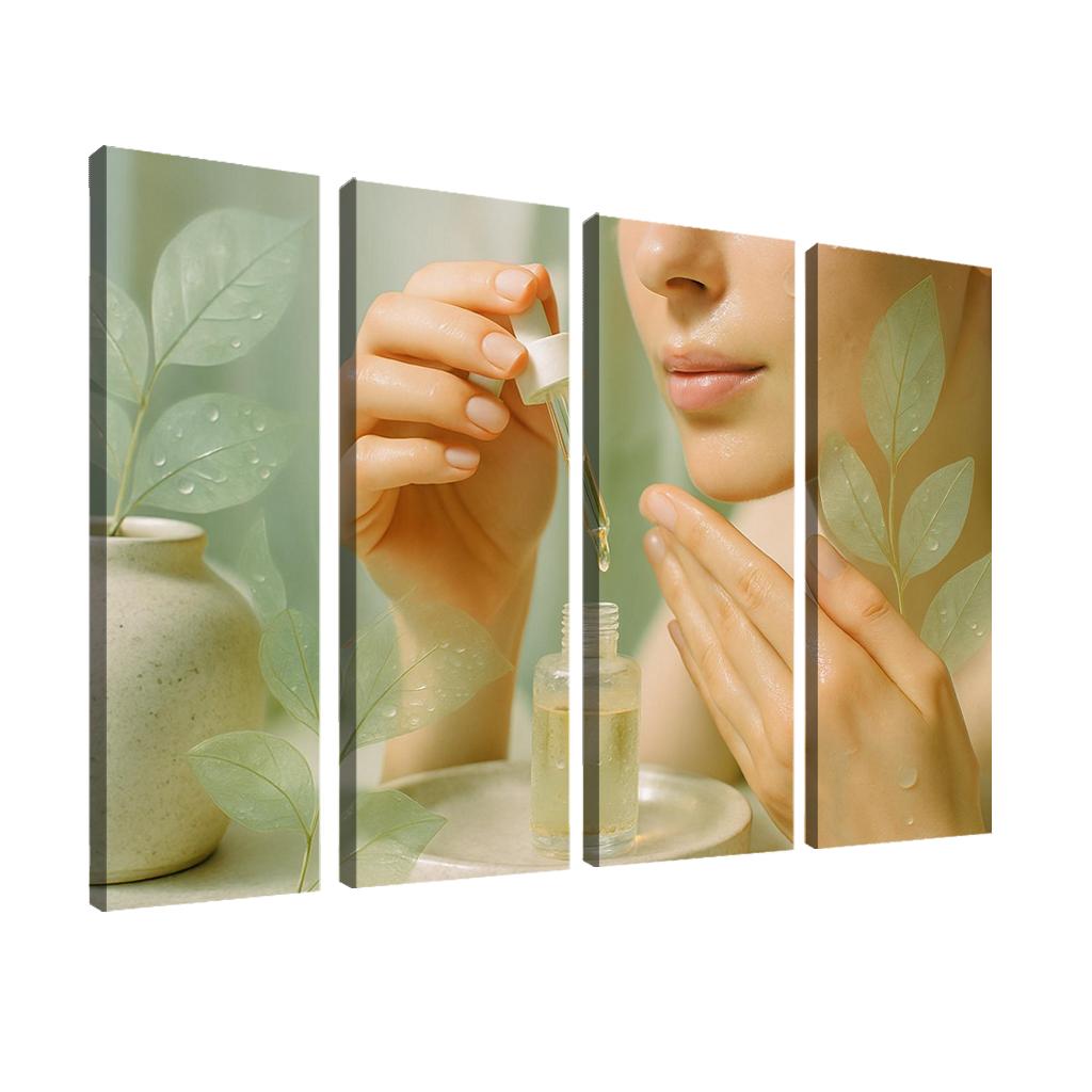 Luminous Botanical Skin Ritual canvas paintings frame
