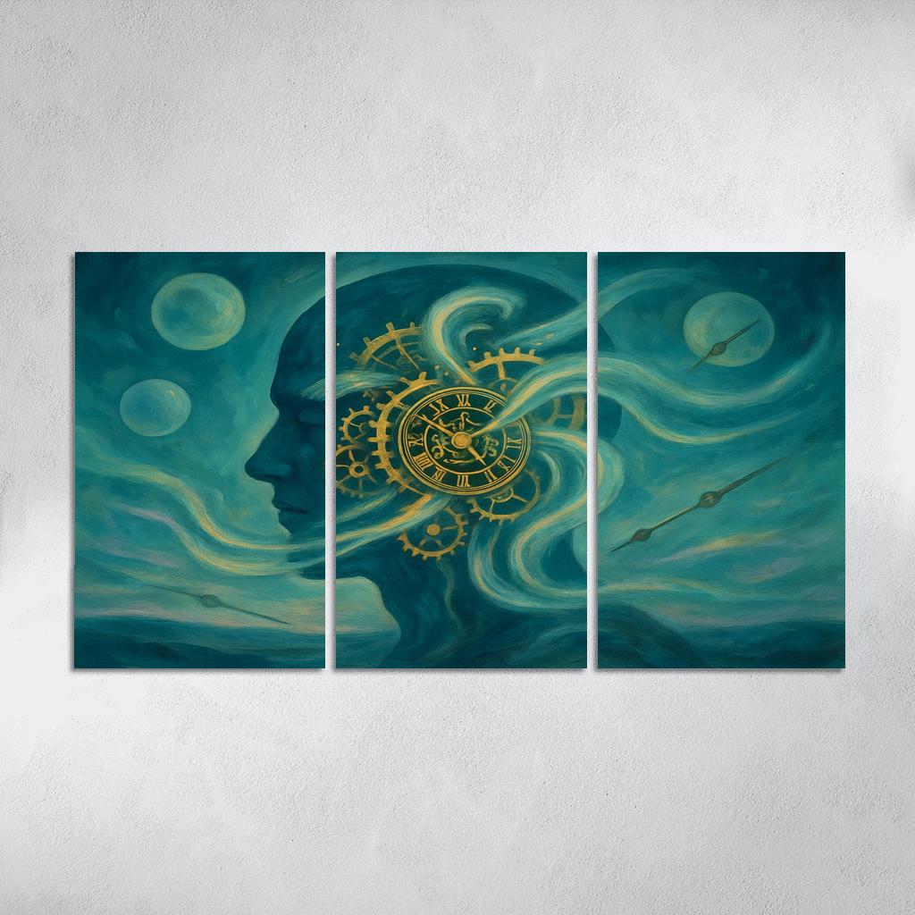 Clockwork Aurora Of Memory modern paintings frame