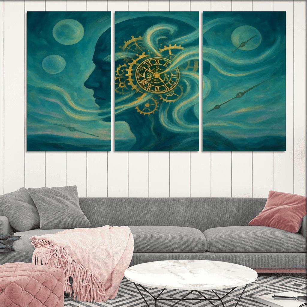 Clockwork Aurora Of Memory modern paintings frame