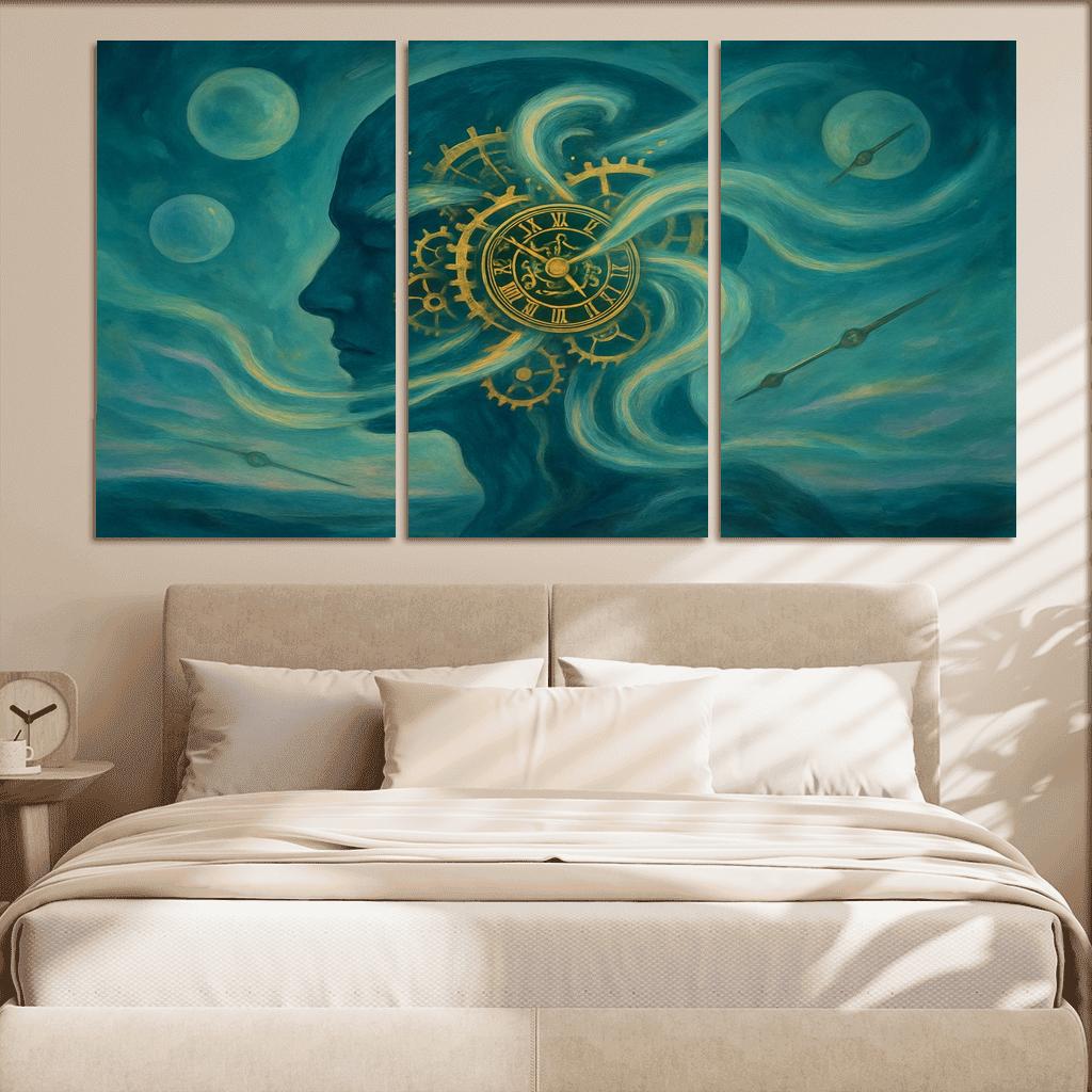 Clockwork Aurora Of Memory modern paintings frame