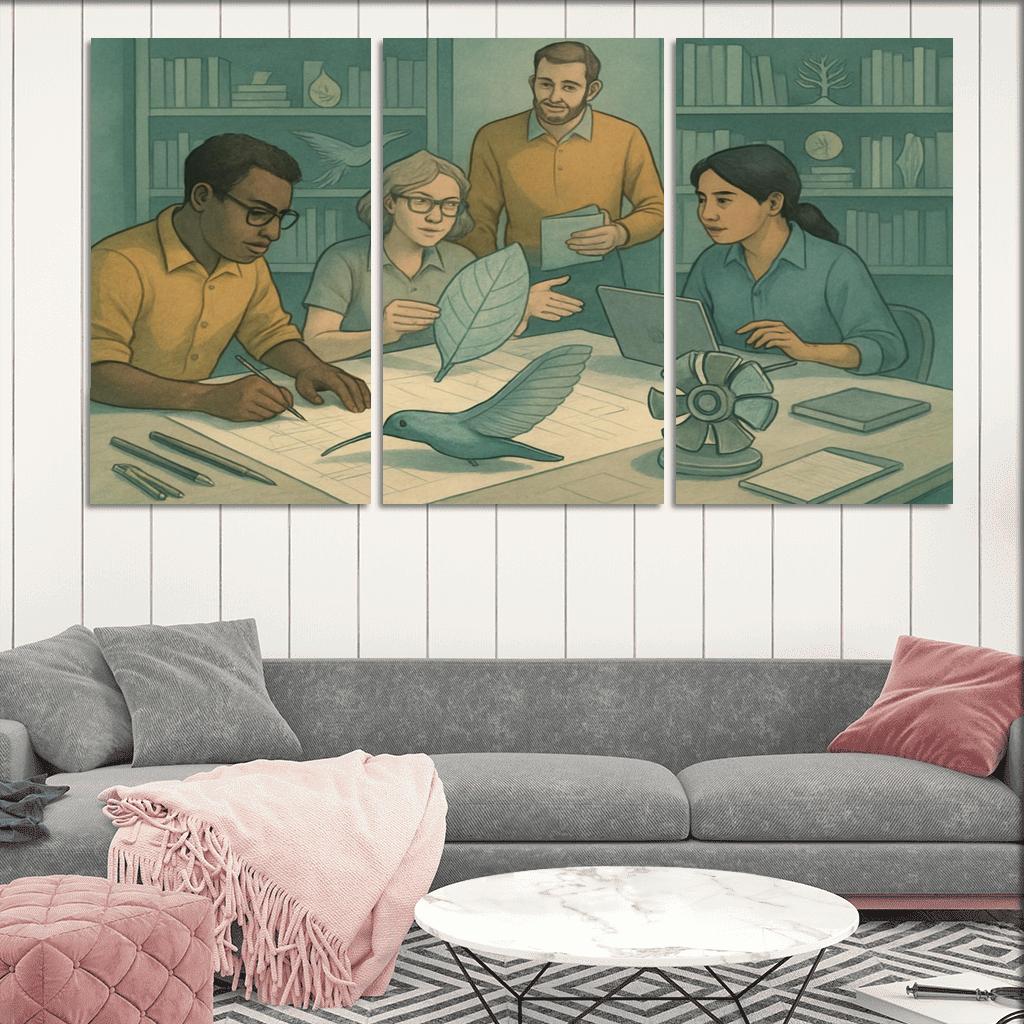 Bioinspired Design Studio canvas paintings frame