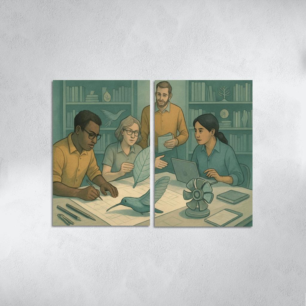 Bioinspired Design Studio canvas paintings frame