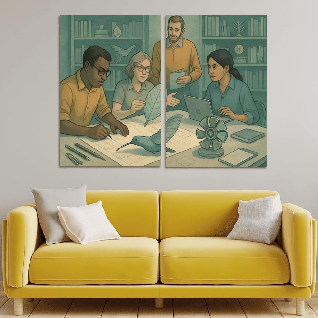 Bioinspired Design Studio canvas paintings frame