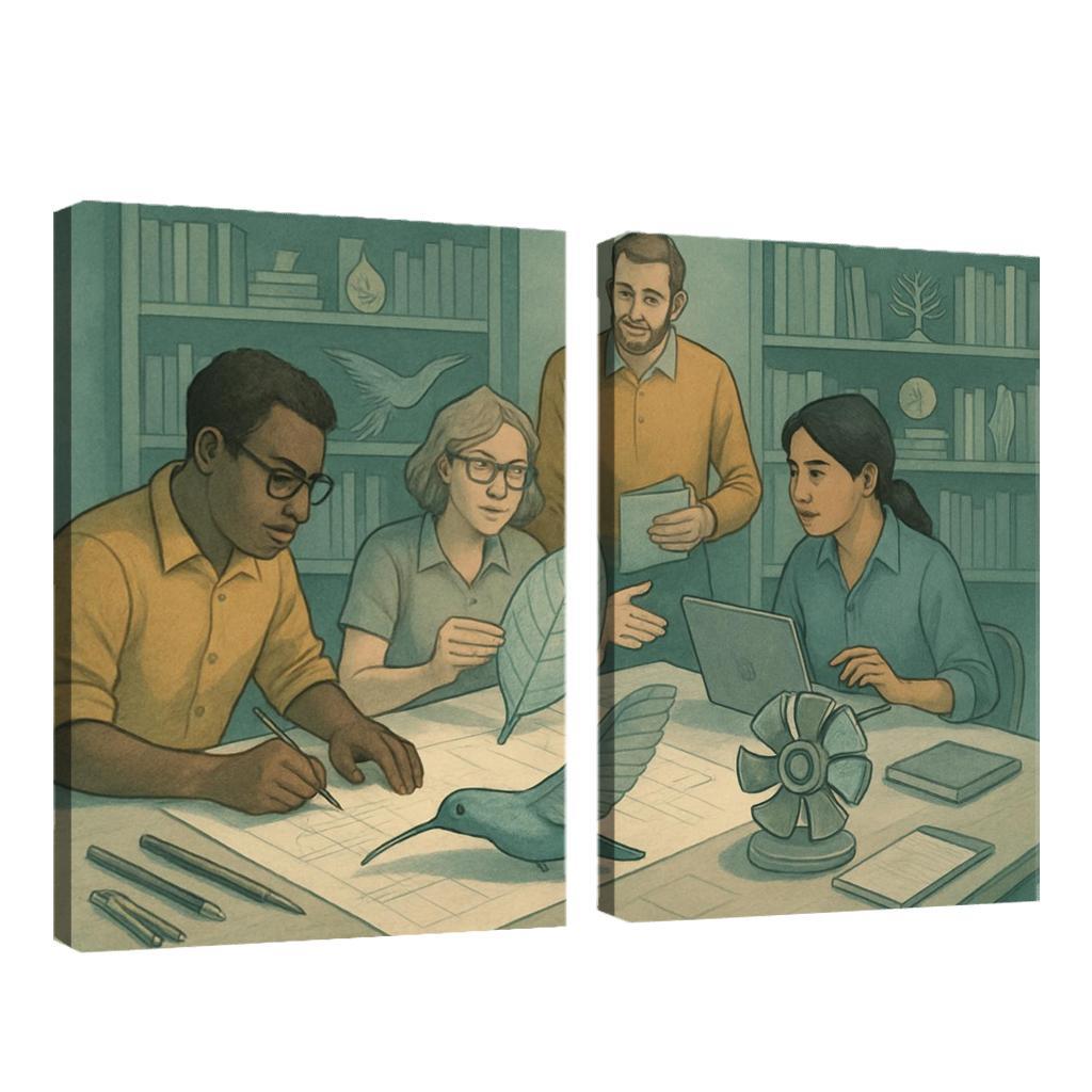 Bioinspired Design Studio canvas paintings frame