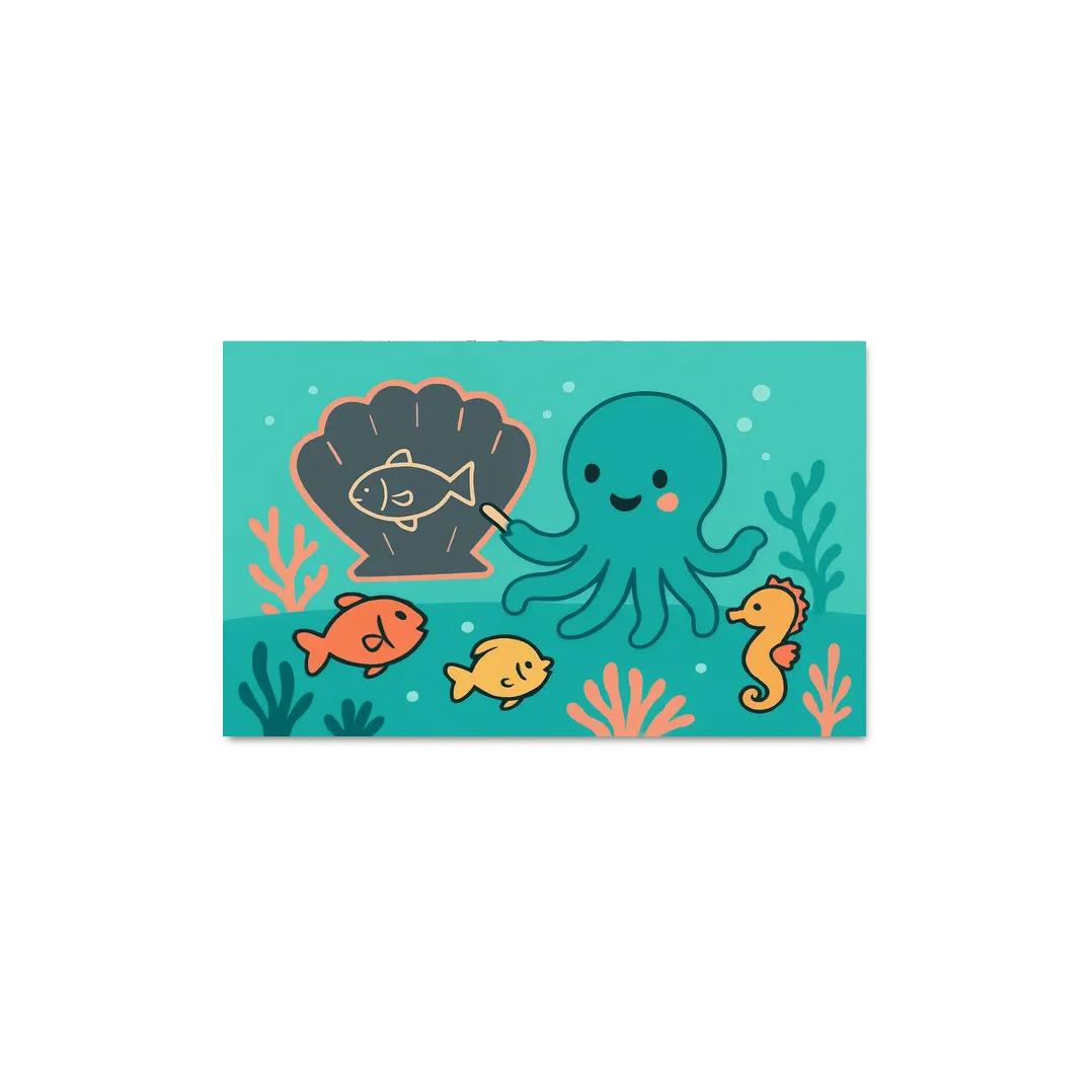 Coral Classroom Octopus one-piece frames