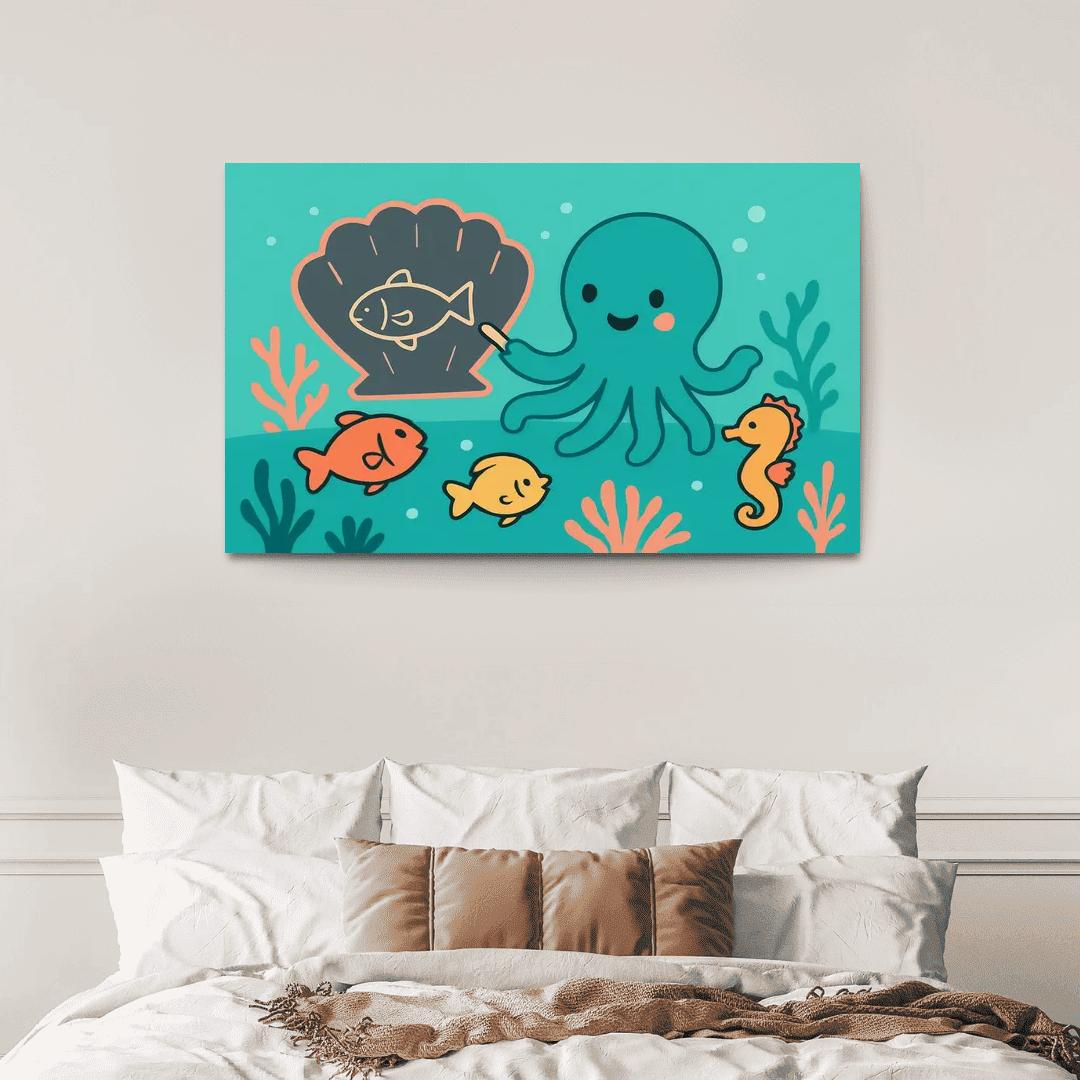 Coral Classroom Octopus one-piece frames