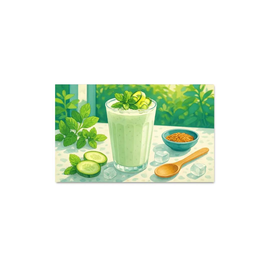 Cucumber Mint Lassi Cooler wall decor