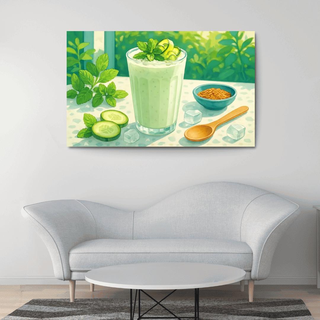 Cucumber Mint Lassi Cooler wall decor