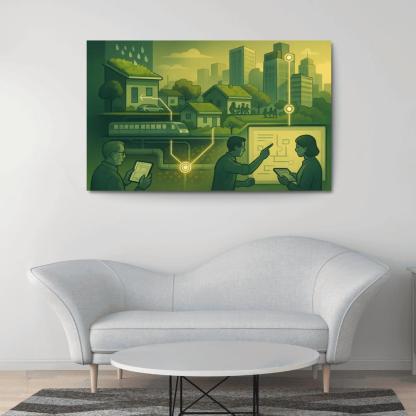 Urban Systems Thinking Lab canvas paintings frame
