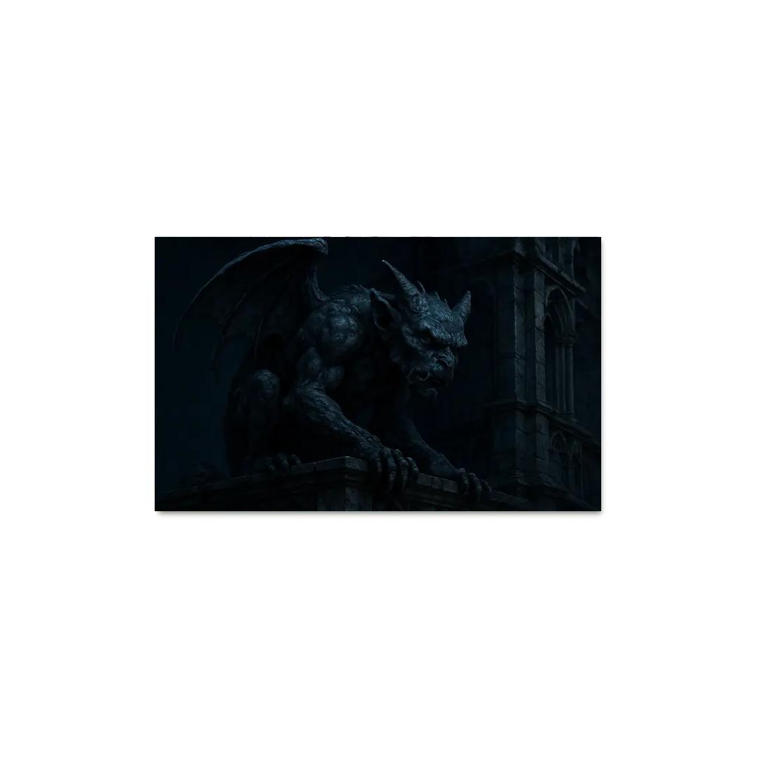 Eclipsed Gargoyle Sentinel wall art