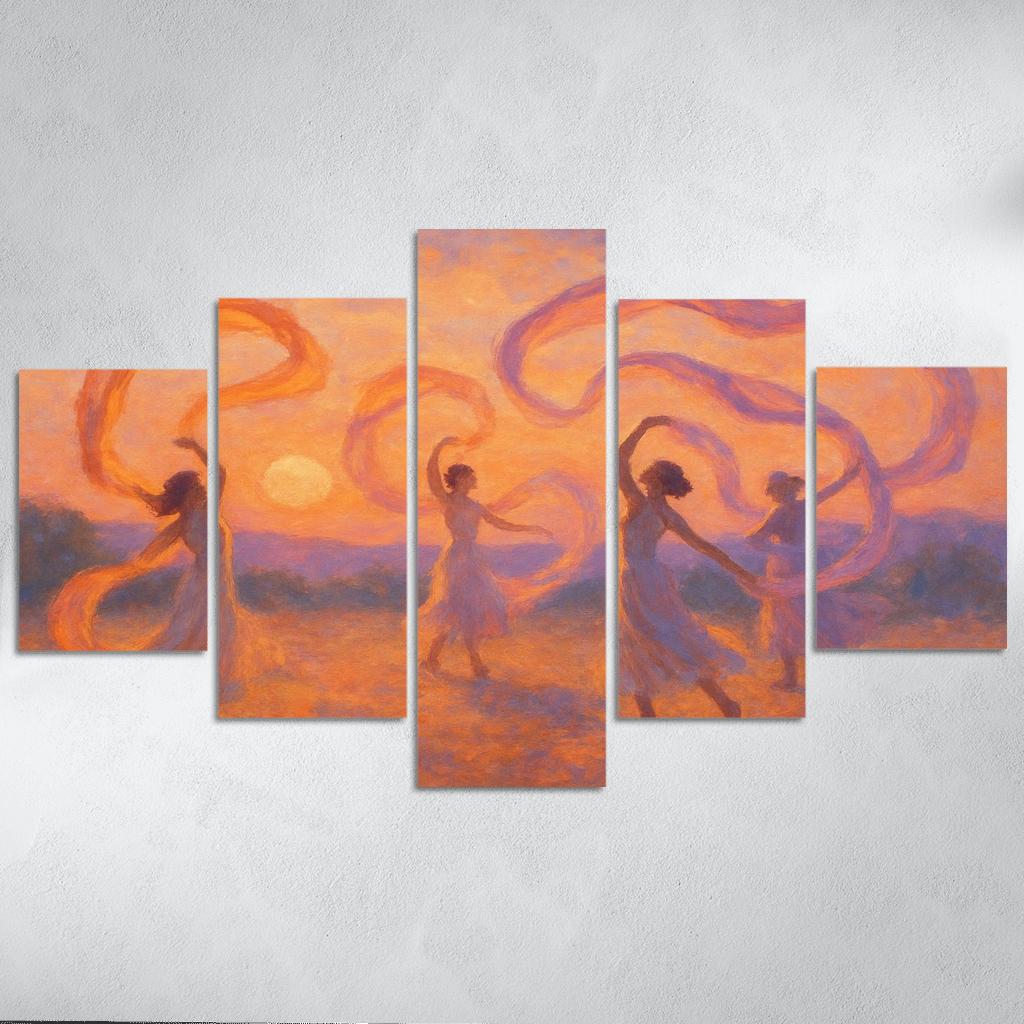 Sunset Silks Flow Dance wall decor