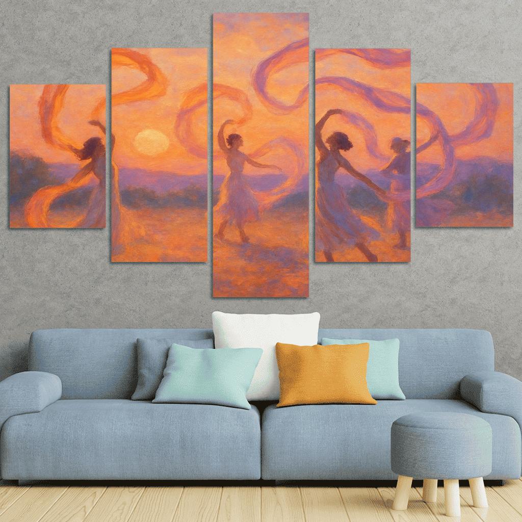Sunset Silks Flow Dance wall decor