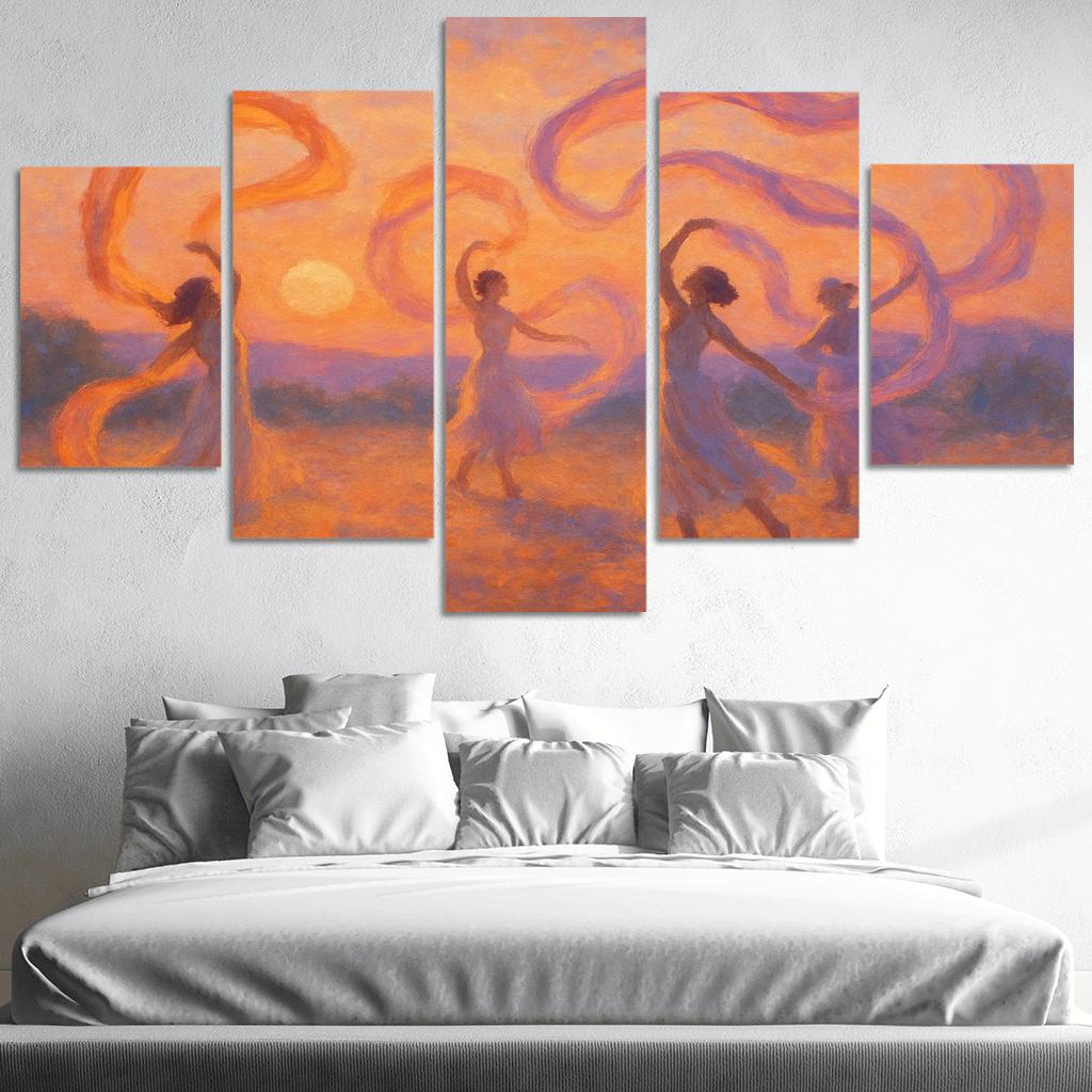 Sunset Silks Flow Dance wall decor