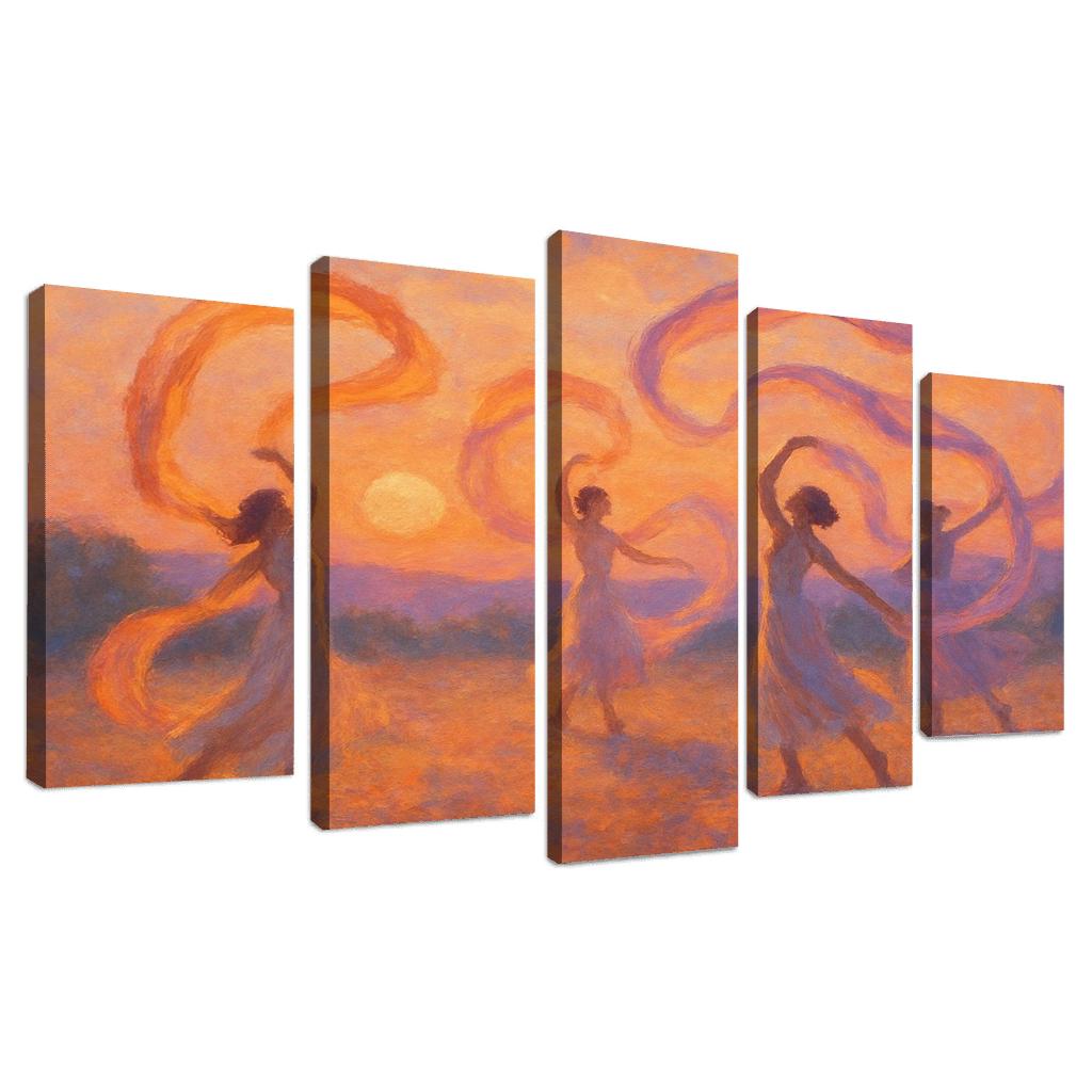 Sunset Silks Flow Dance wall decor