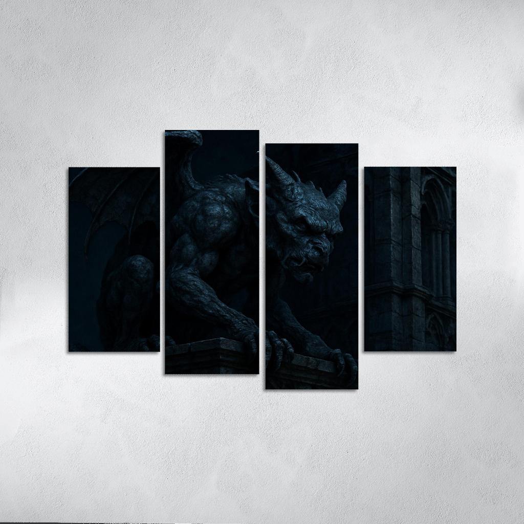 Eclipsed Gargoyle Sentinel wall art