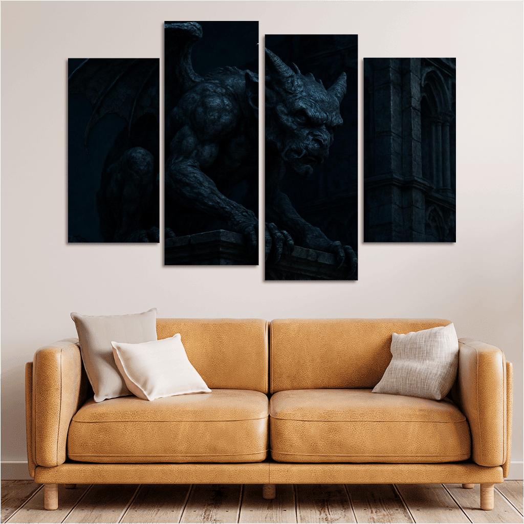 Eclipsed Gargoyle Sentinel wall art