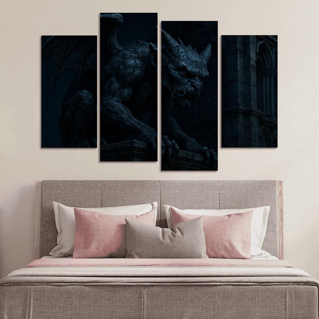 Eclipsed Gargoyle Sentinel wall art