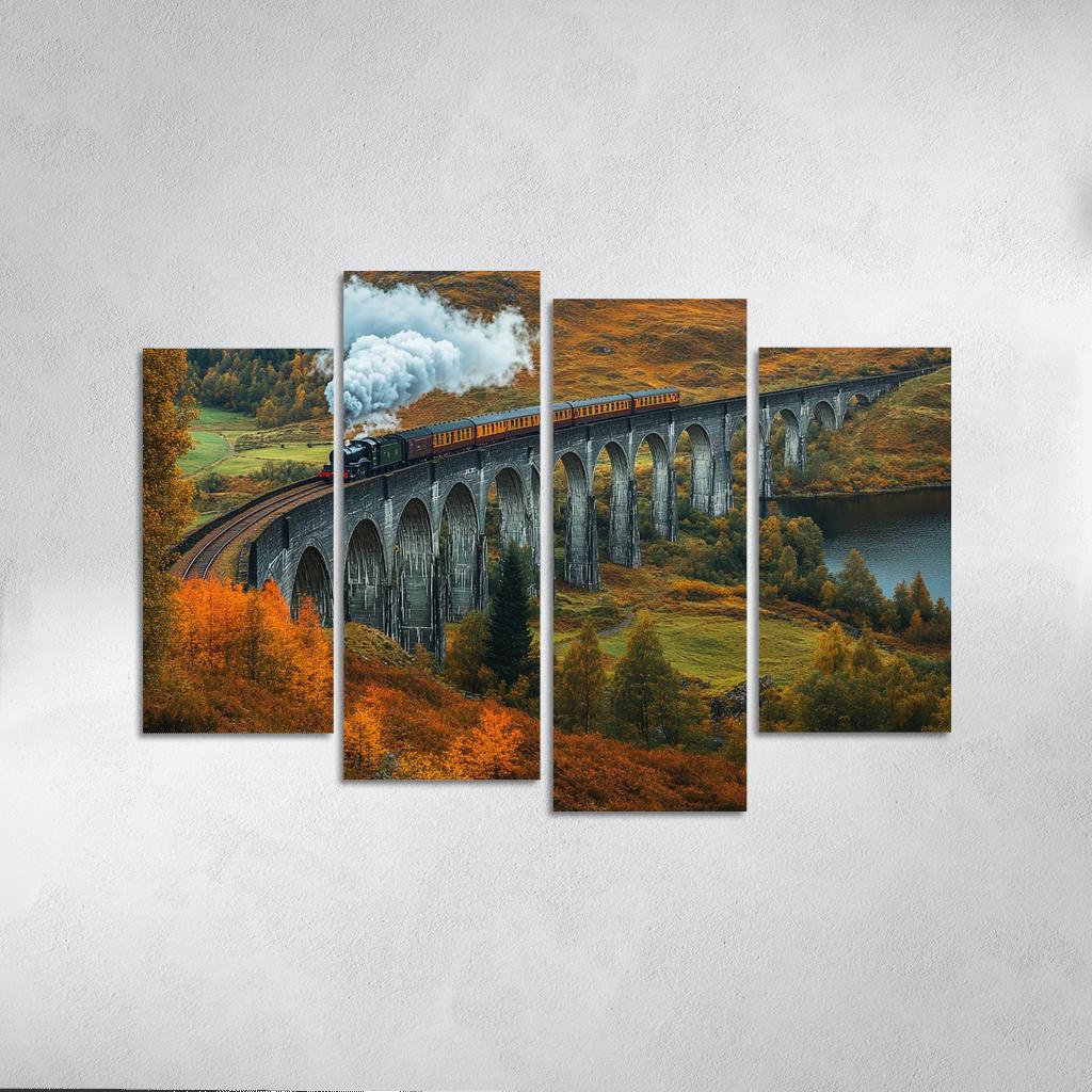 Glenfinnan Viaduct abstract paintings frame
