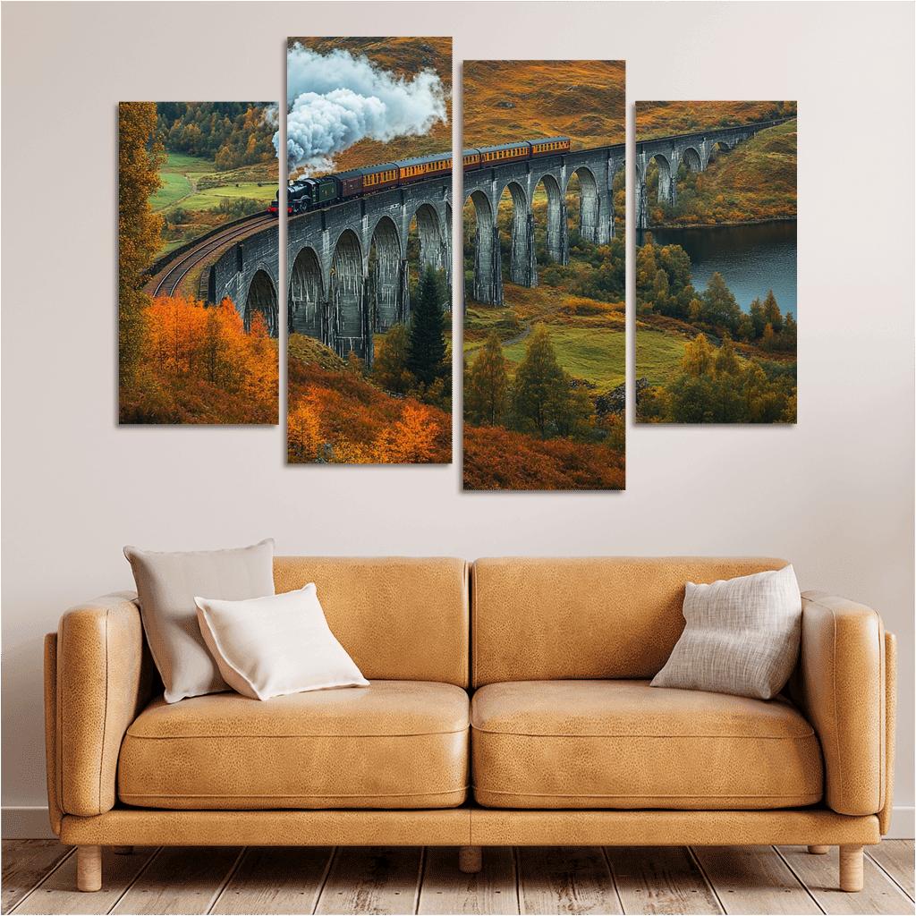 Glenfinnan Viaduct abstract paintings frame
