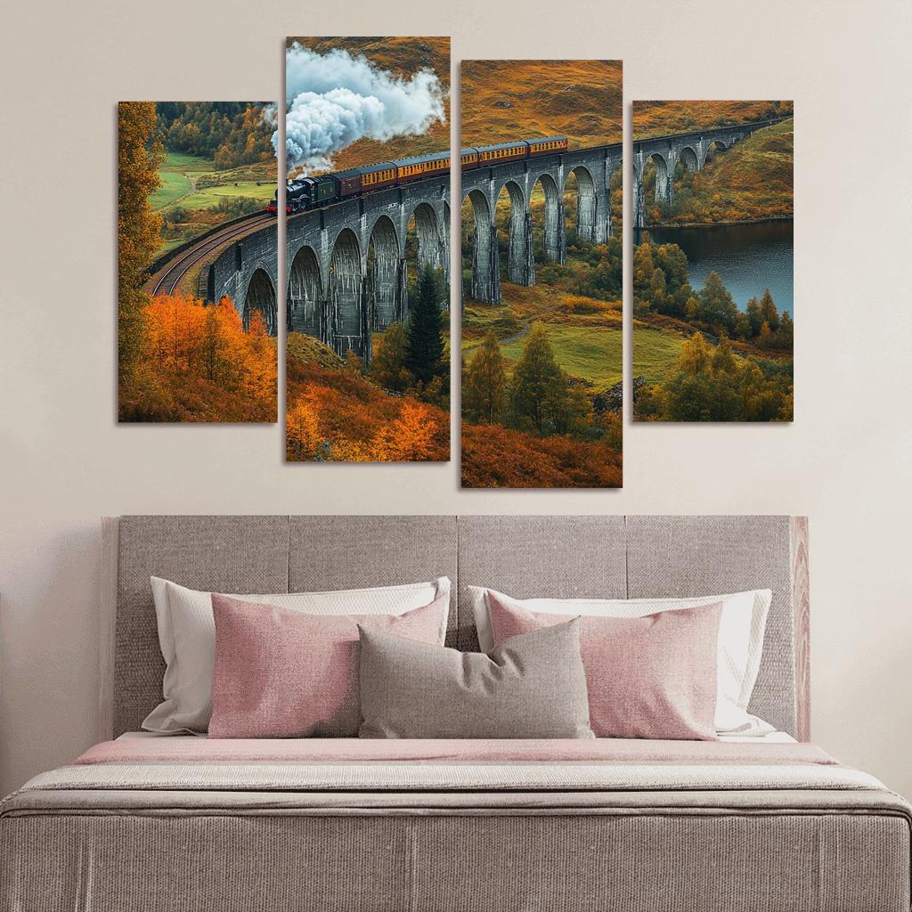 Glenfinnan Viaduct abstract paintings frame