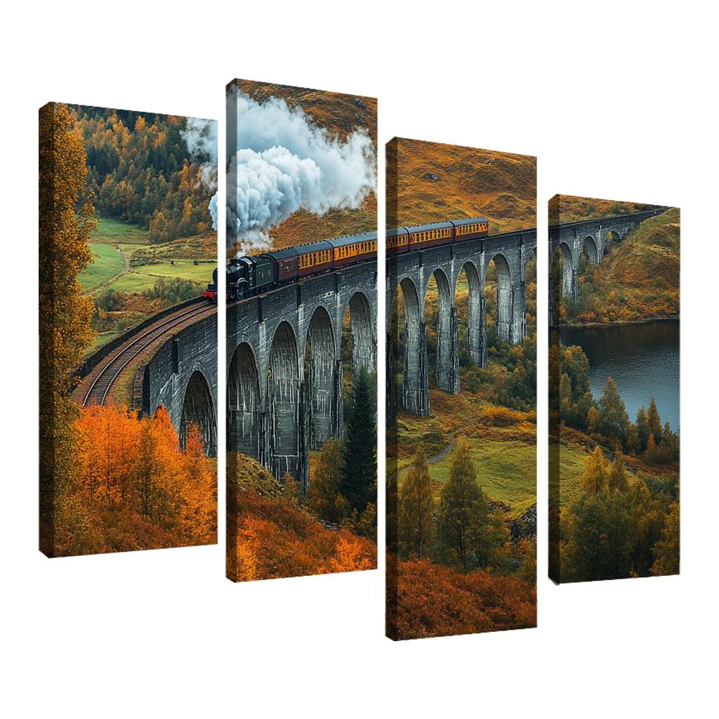 Glenfinnan Viaduct abstract paintings frame