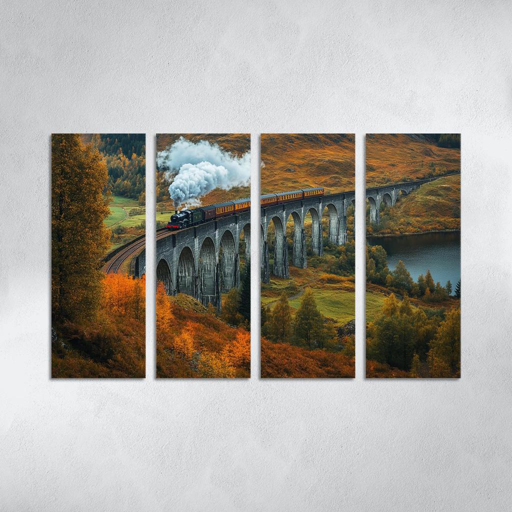 Glenfinnan Viaduct abstract paintings frame