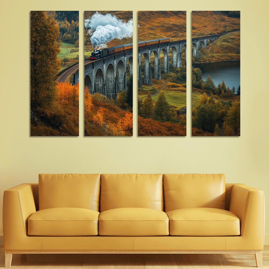 Glenfinnan Viaduct abstract paintings frame