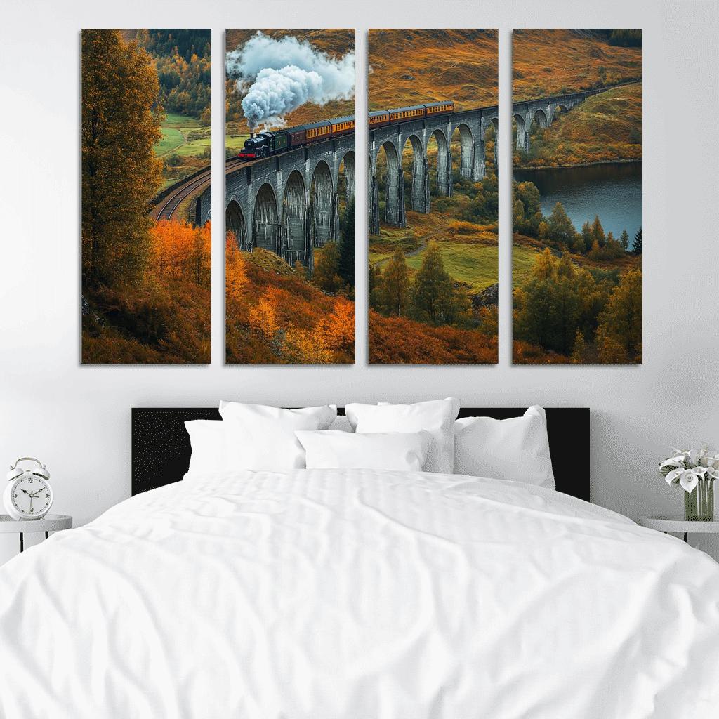 Glenfinnan Viaduct abstract paintings frame